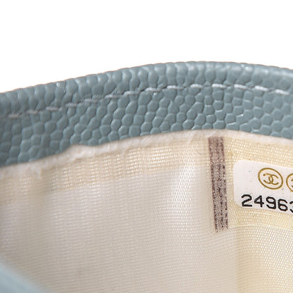 Chanel Iridescent Caviar Quilted Card Holder Light Blue 8 of 9