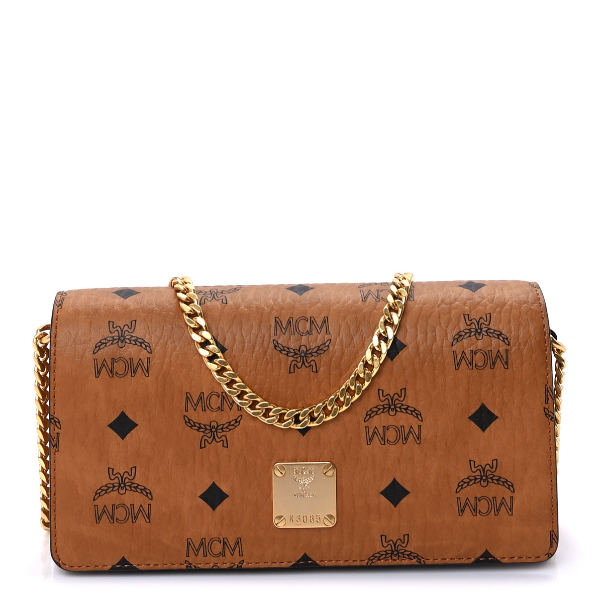 Visetos Monogram Aren Crossbody Bag Cognac