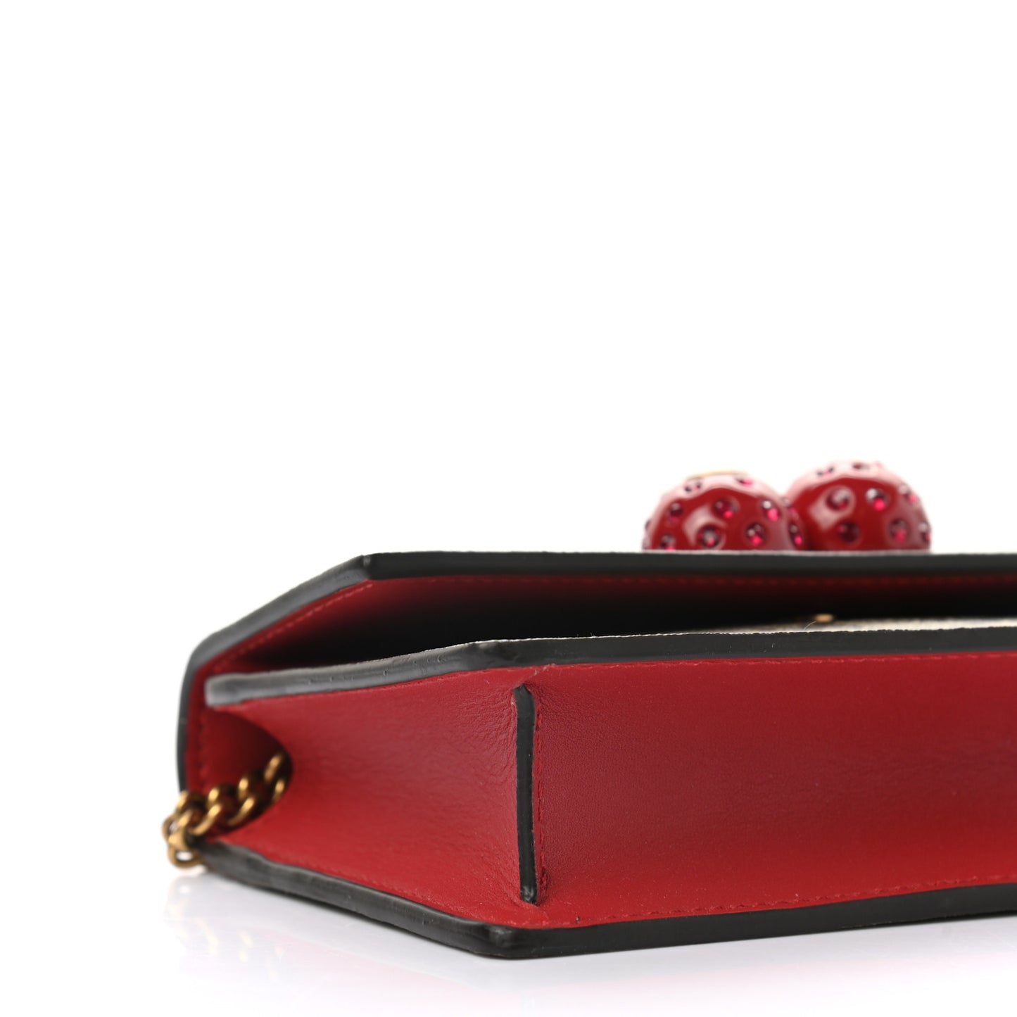 GG Supreme Monogram Mini Cherry Chain Bag