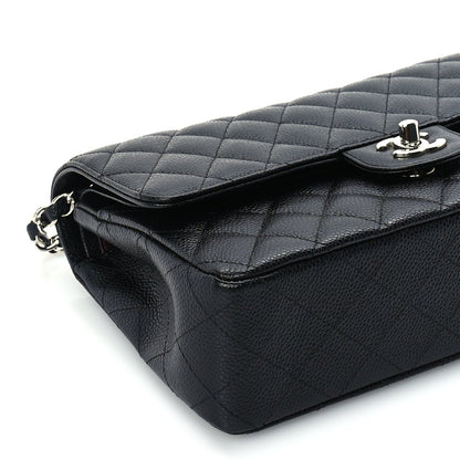 Chanel Caviar Quilted Medium Double Flap Black 8 of 9