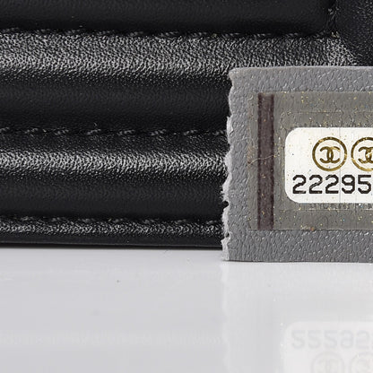 Chanel Calfskin Chevron New Medium Boy Flap Black 8 of 10