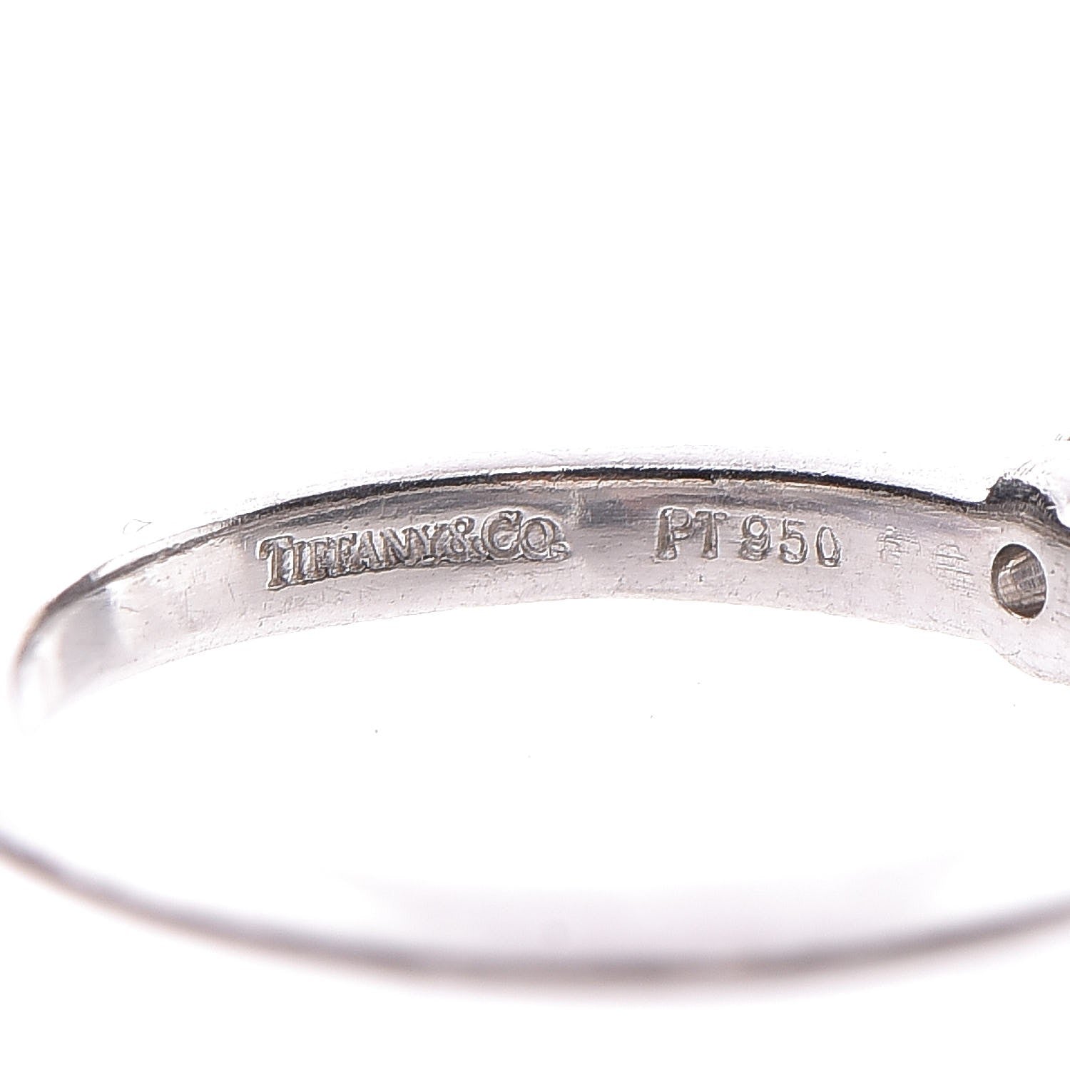 Tiffany Platinum Diamond .34ct Solitaire Ring 48 4.5 6 of 7