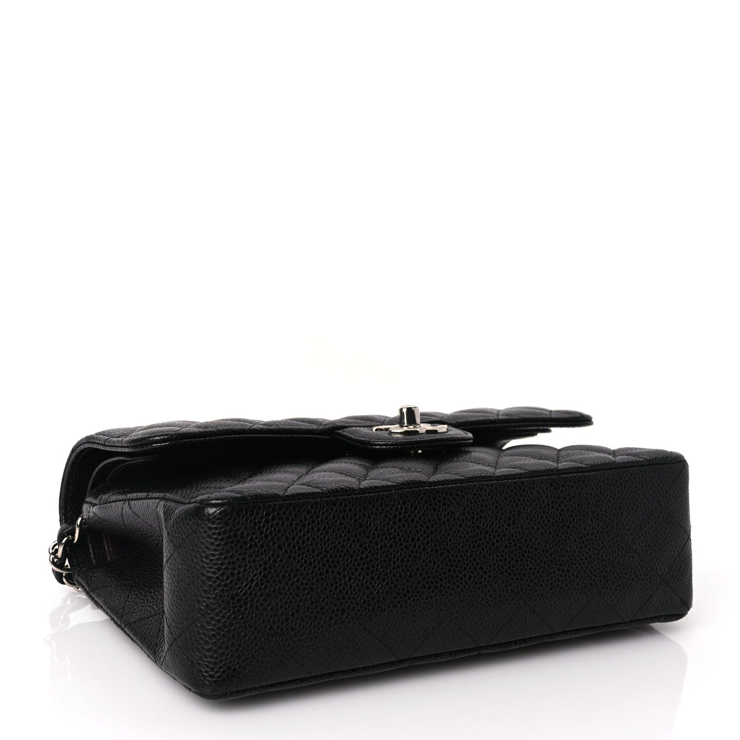 Caviar Quilted Small Double Flap Black