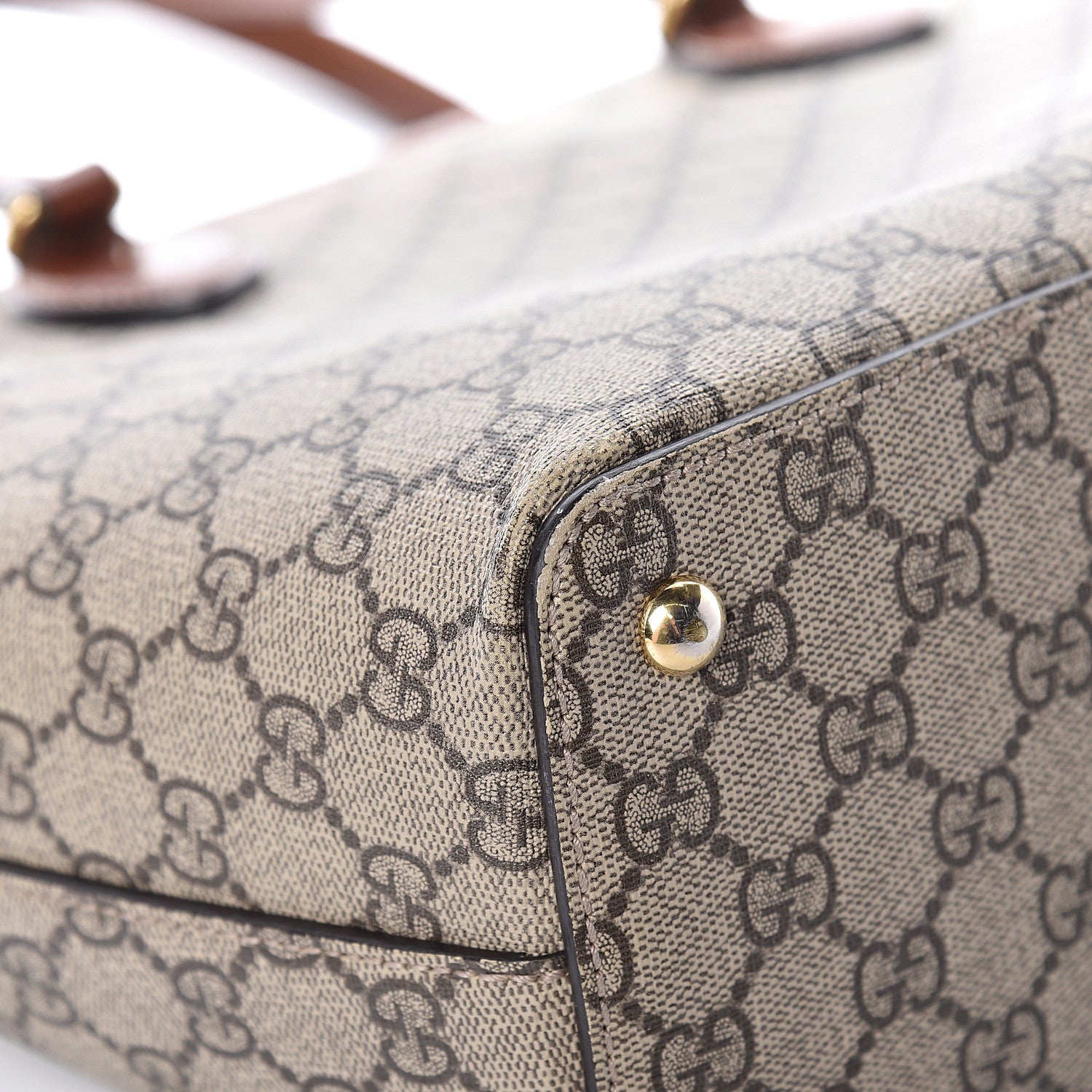 Gucci GG Supreme Monogram Medium Zippered Bucket Tote Beige Tuscany 23 of 25
