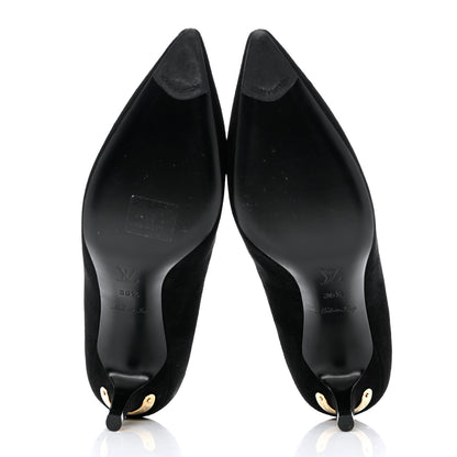 Louis Vuitton Suede Uniformes Pumps 36.5 Black 5 of 8