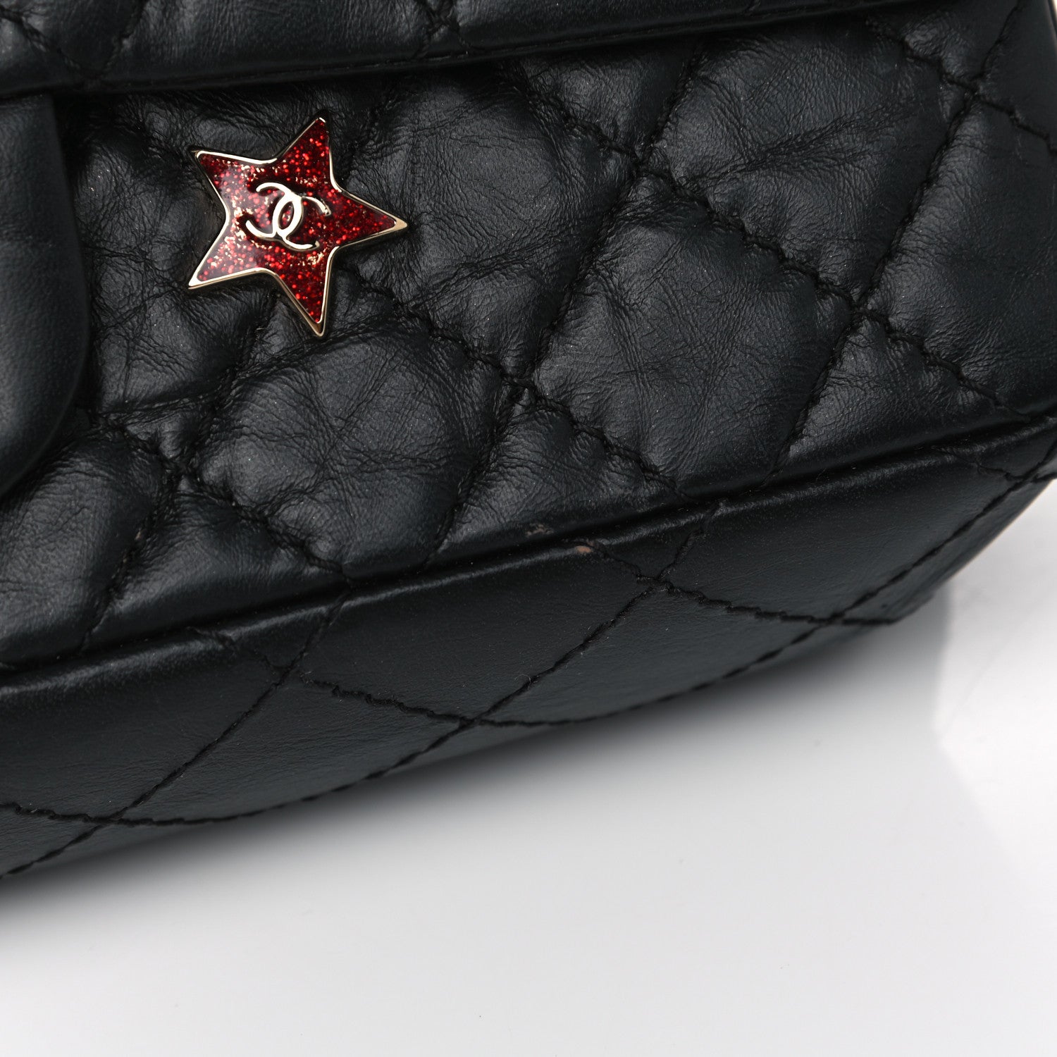 Chanel Aged Calfskin Space Charms 2.55 Reissue 225 Flap Black 12 of 17