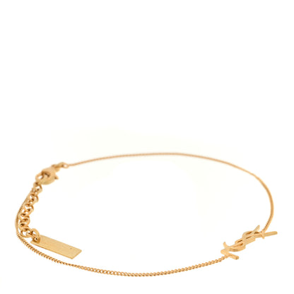 Saint Laurent Brass Monogram Charm Bracelet Gold 1 of 5