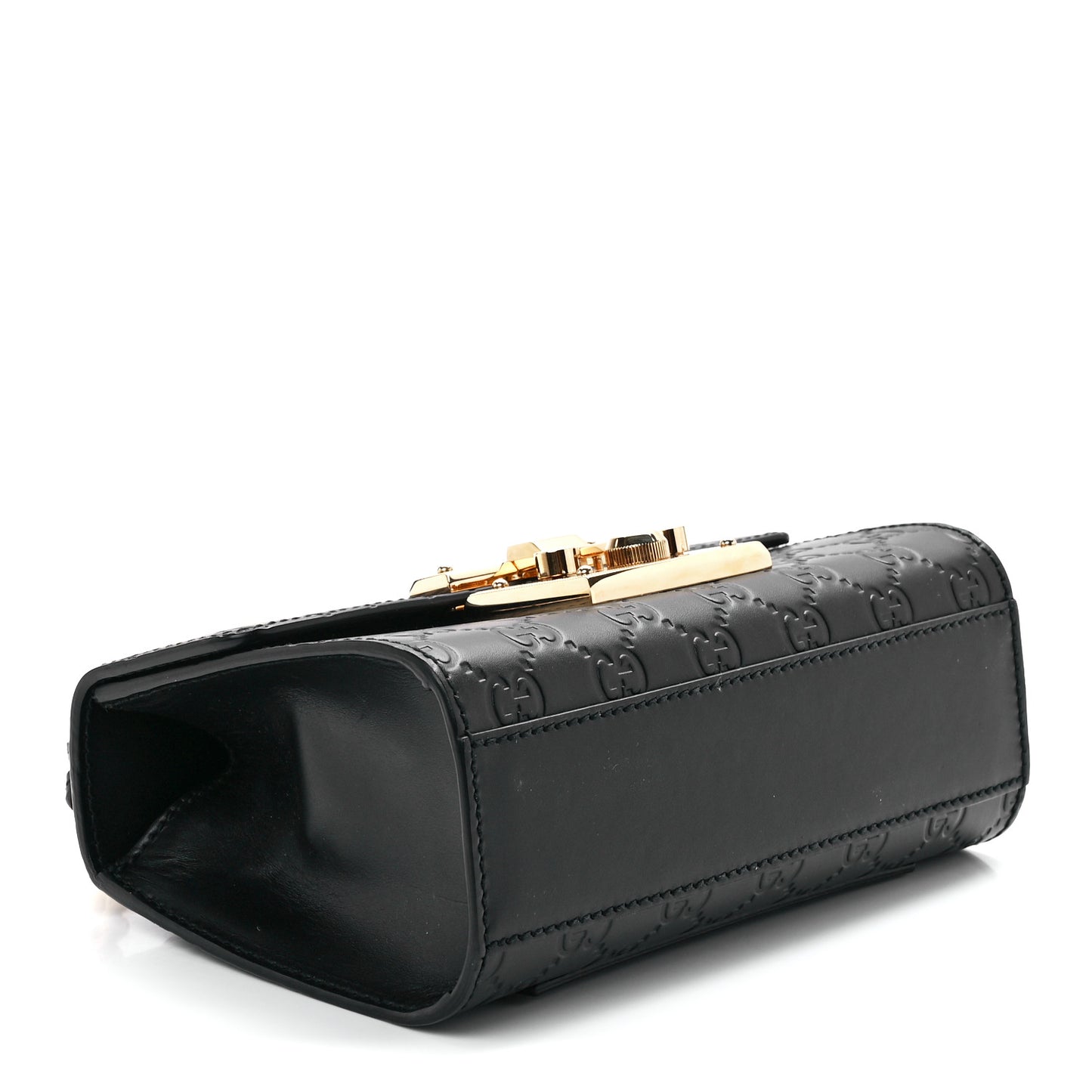 Guccissima Small Padlock Shoulder Bag Black