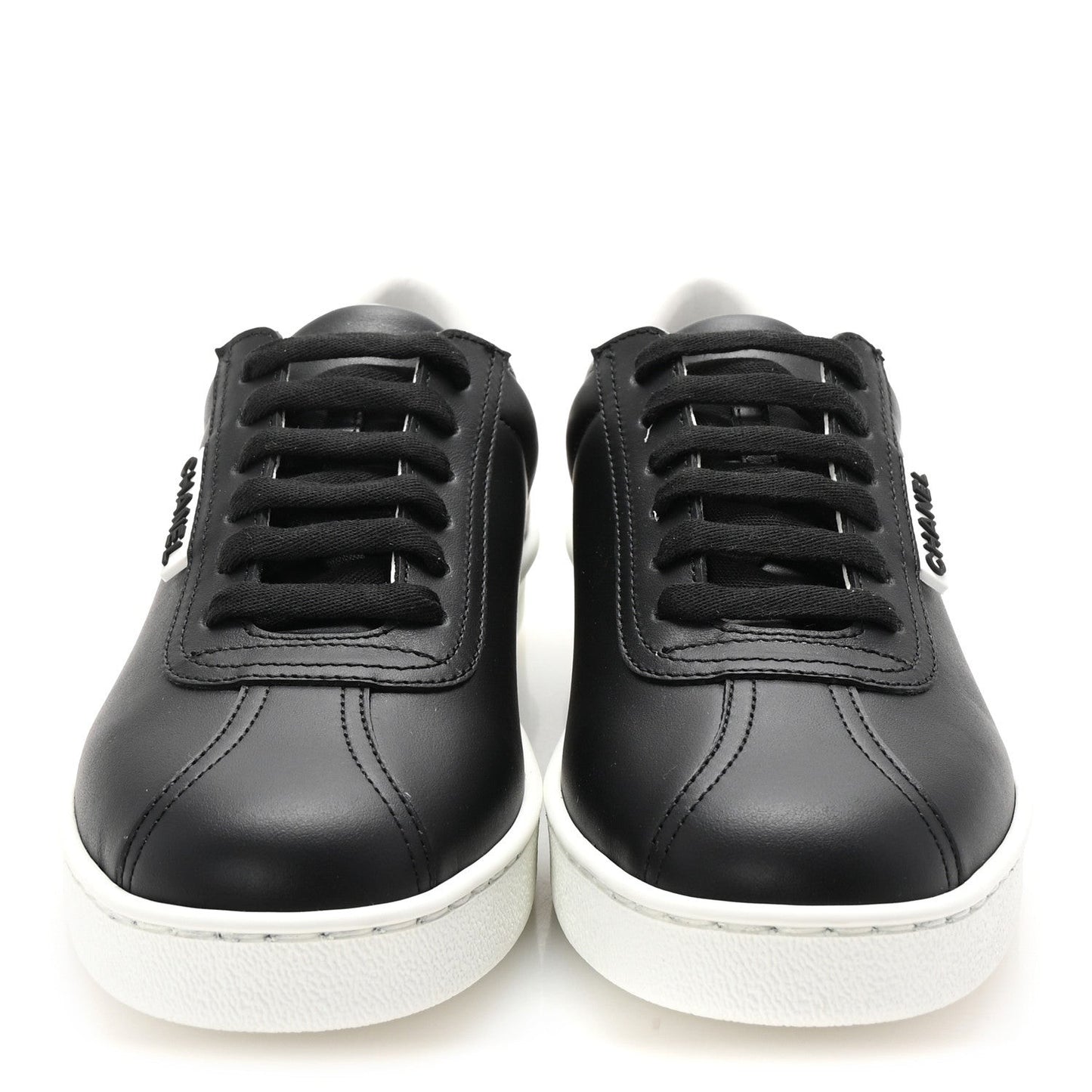 Calfskin CC Uniform Womens Sneakers 37 Black