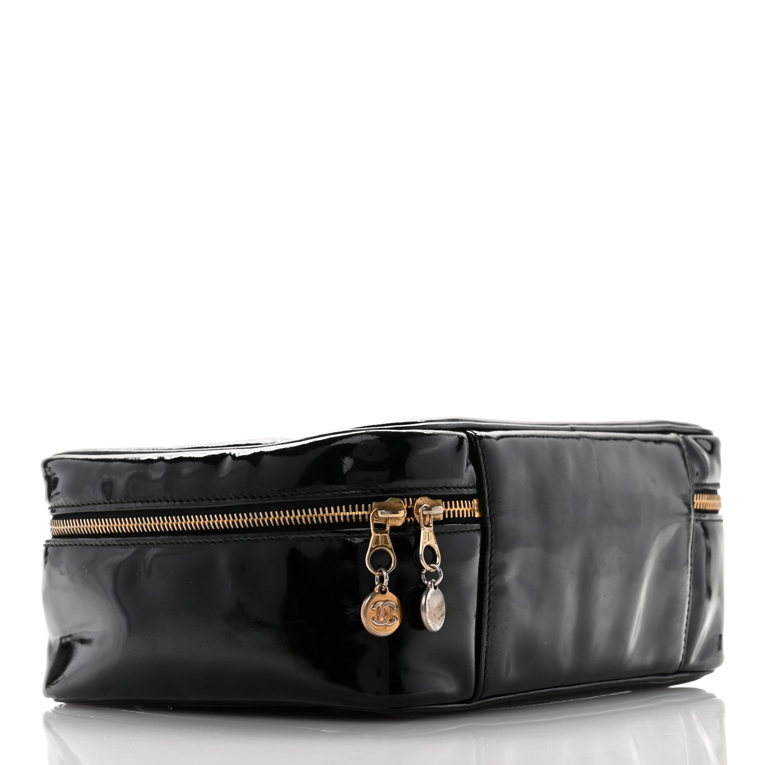 Chanel Patent CC Vanity Cosmetic Case Black 4 of 7