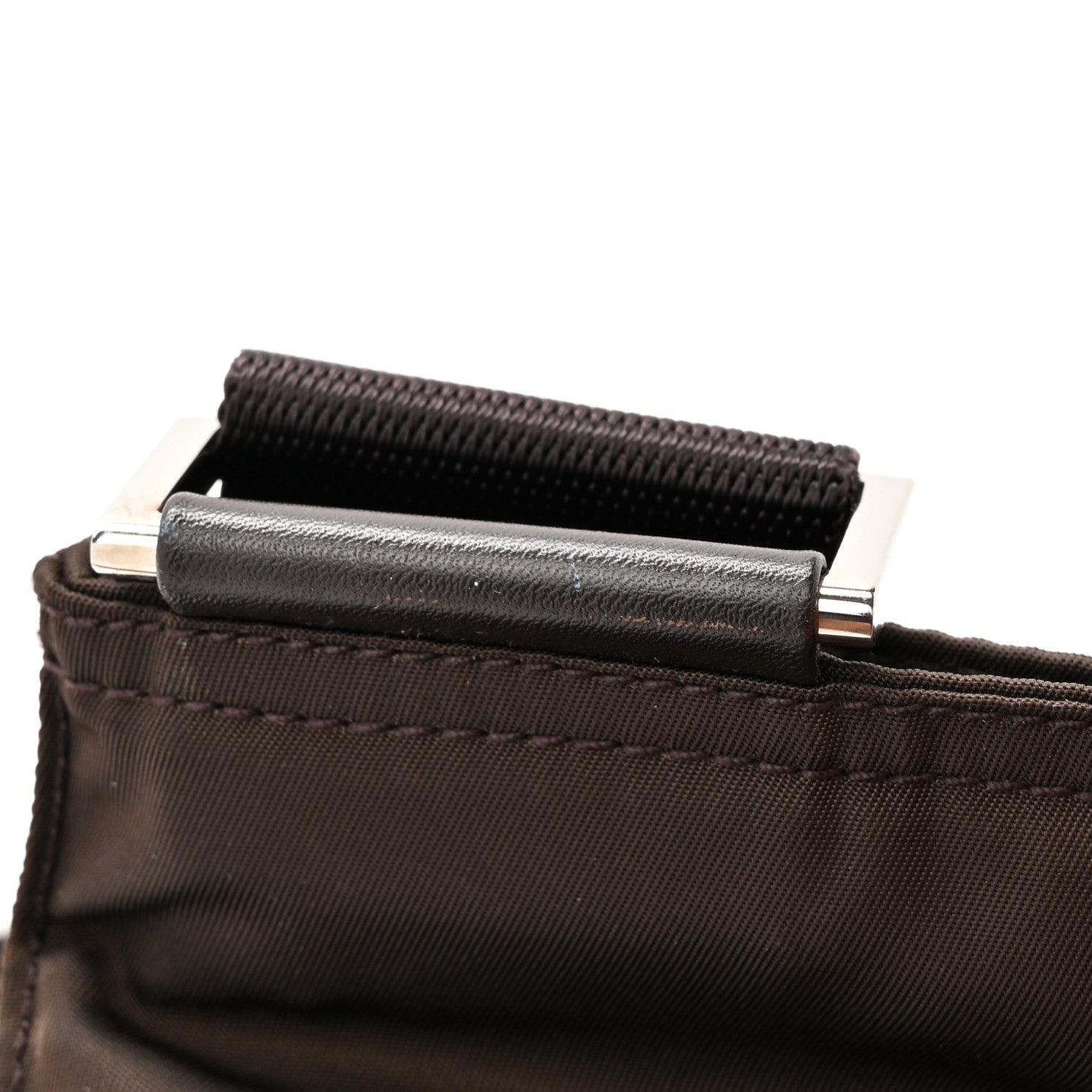 Prada Re-Nylon Saffiano Pocket Flat Messenger Bag Cacao 10 of 10