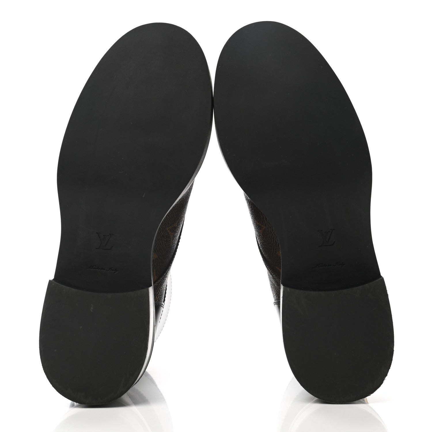 Louis Vuitton Calfskin Monogram Wonderland Flat Ranger Boots 37 Black 5 of 9