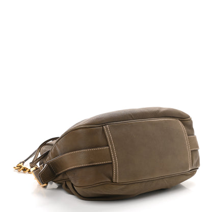 Dolce & Gabbana Grained Calfskin D Ring Hobo Flap Brown 4 of 9