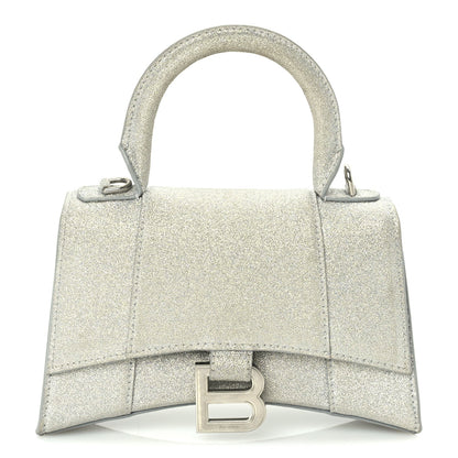 Balenciaga Glitter Fabric Hourglass Top Handle Bag XS  Grey 1 of 8