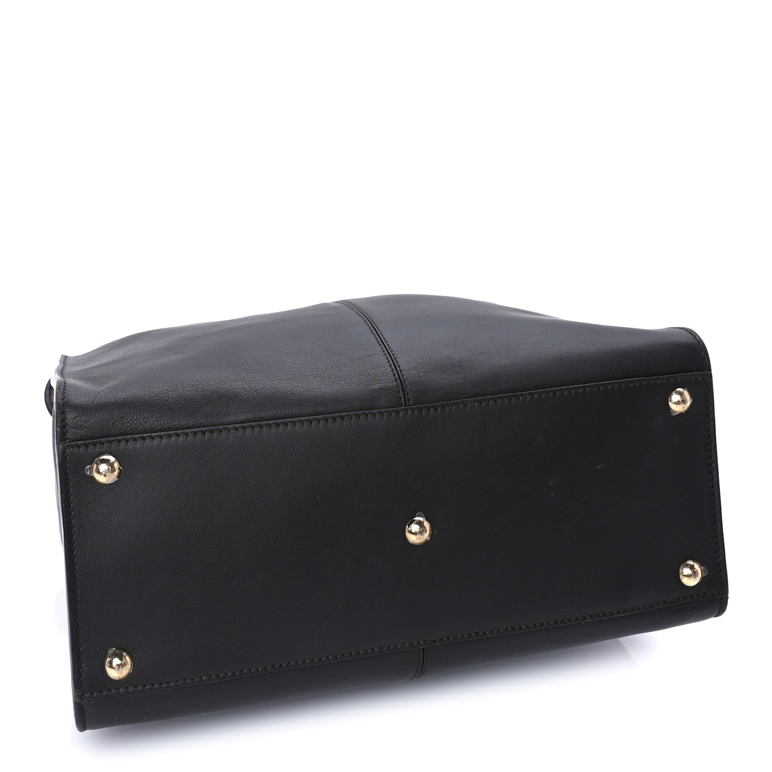 Fendi Vitello Seta Glazed Fabric FF 1974 Medium Peekaboo X-Lite Ebano 3 of 7