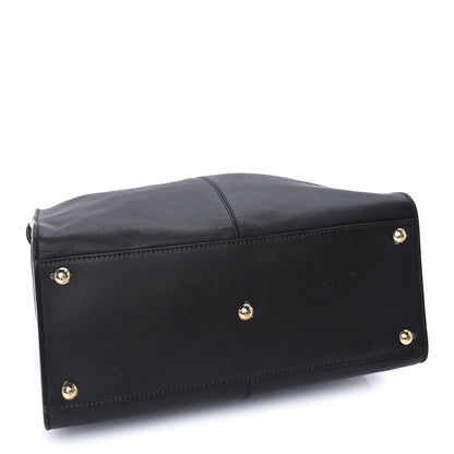 Fendi Vitello Seta Glazed Fabric FF 1974 Medium Peekaboo X-Lite Ebano 3 of 7