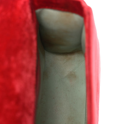 Off-White Velvet Diag Binder Flap Bag Red 10 of 10