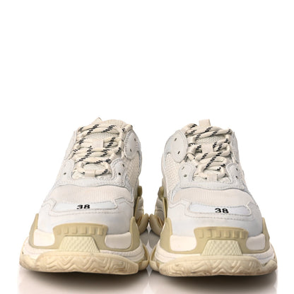 Balenciaga Fabric Mesh Womens Triple S Sneakers 38 White 2 of 7