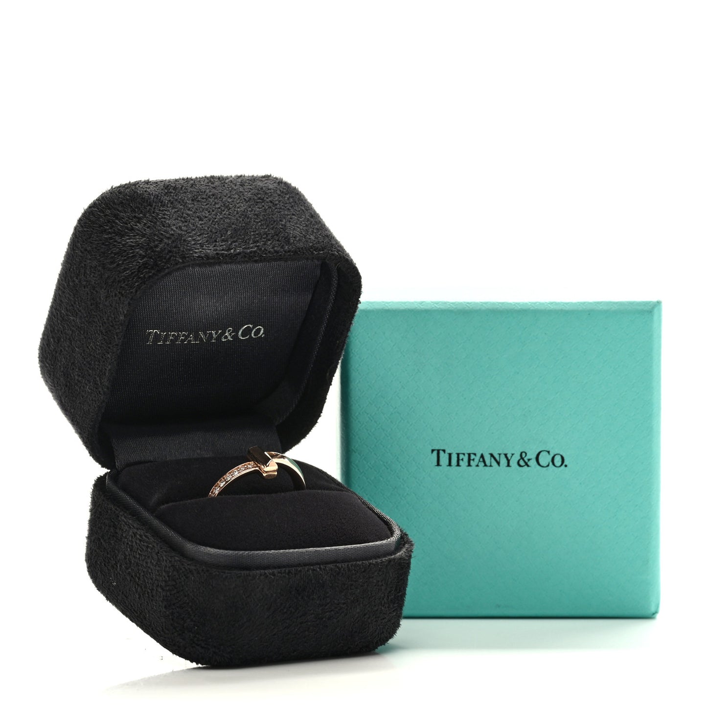 18K Rose Gold Diamond 2.5mm T T1 Ring 50 5.5