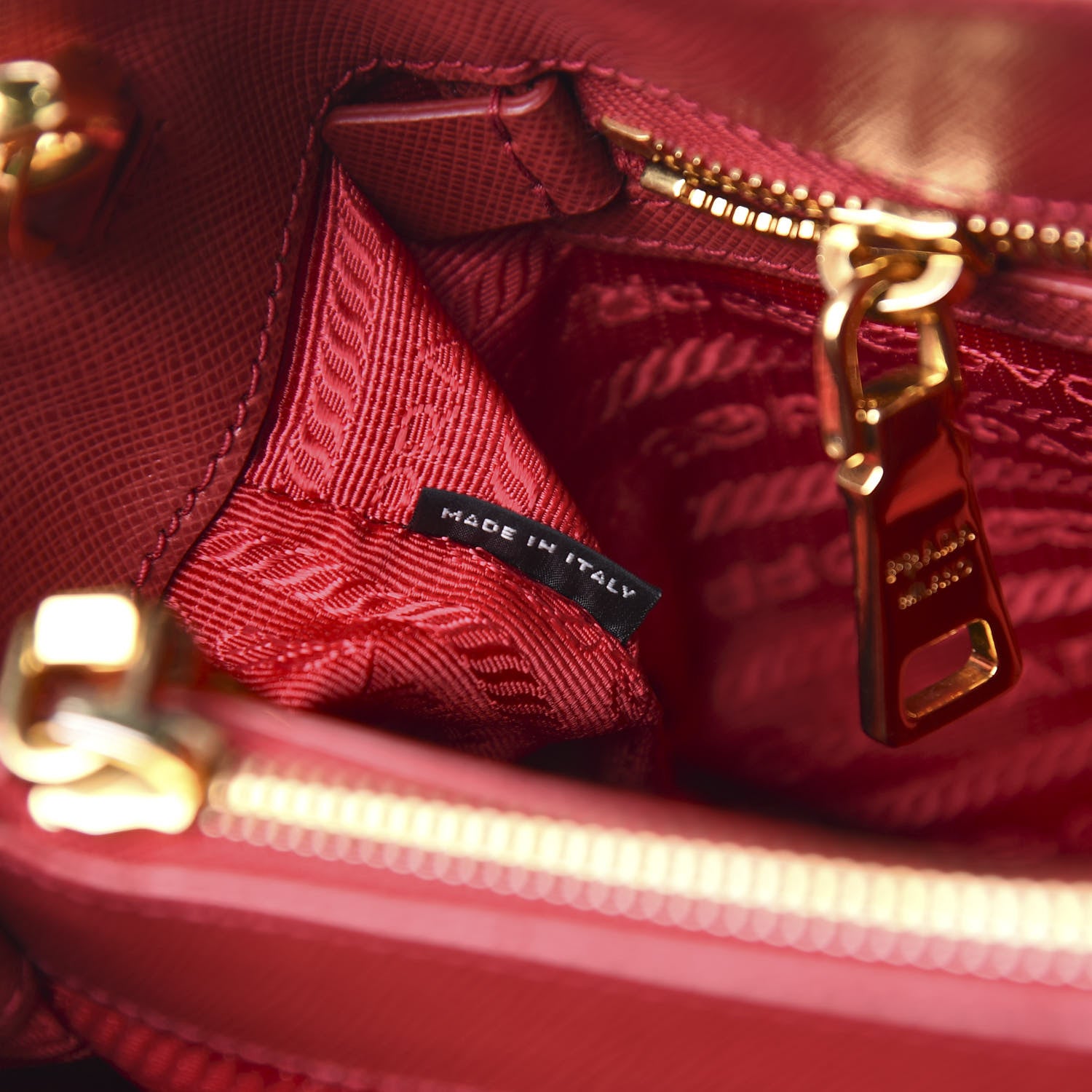 Prada Saffiano Lux Medium Tote Fuoco 8 of 11