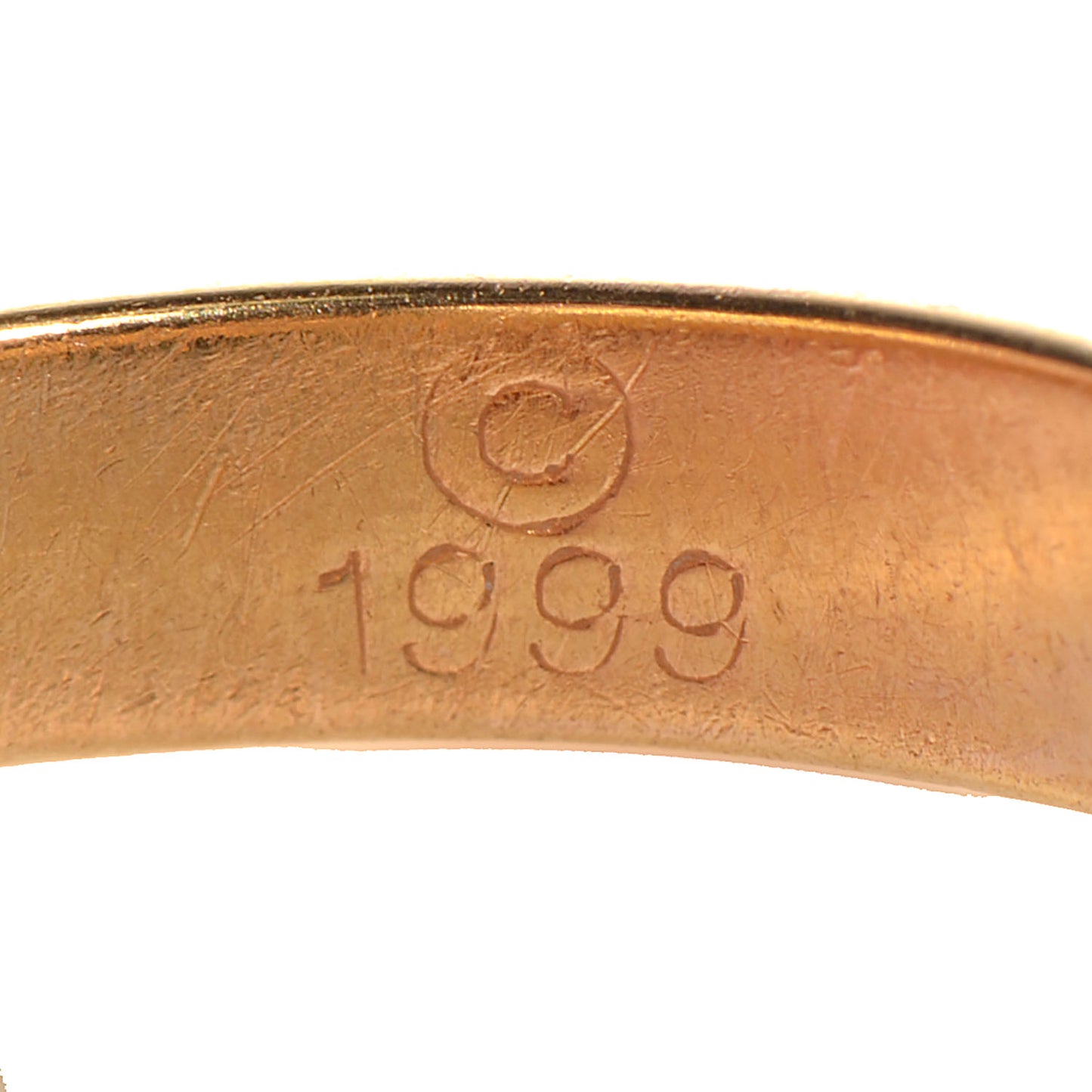 18k Yellow Gold Diamond Trinity Rolling Ring 49 5