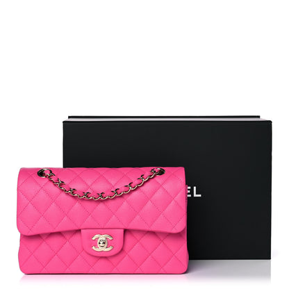 Chanel Caviar Quilted Small Double Flap Dark Pink 10 of 10