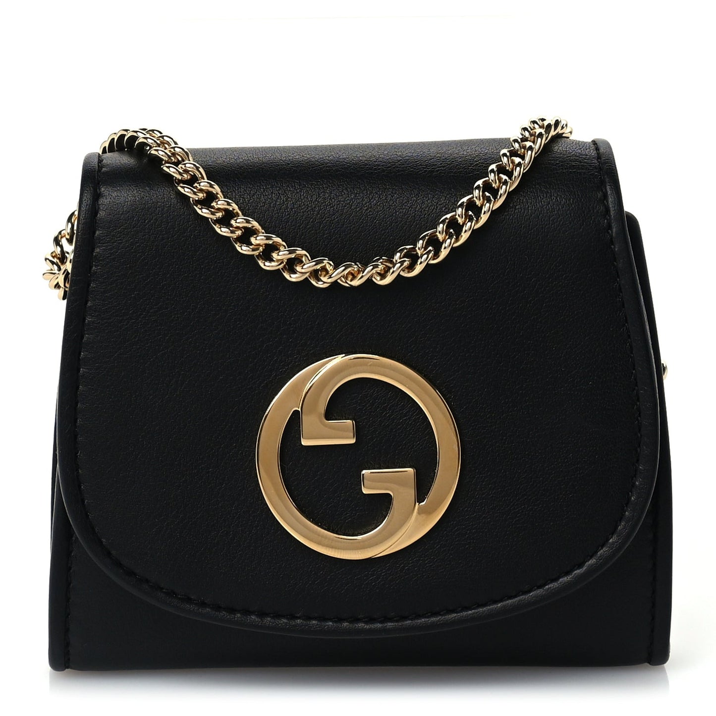 Roxy Calfskin Medium Blondie Chain Wallet Black