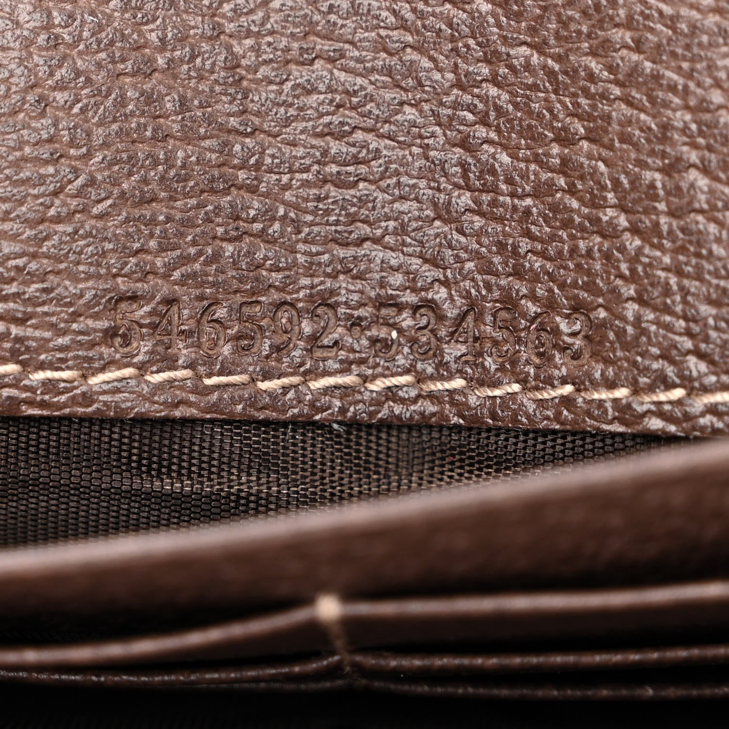 Gucci GG Supreme Monogram Web Ophidia Wallet On Chain Brown 7 of 11