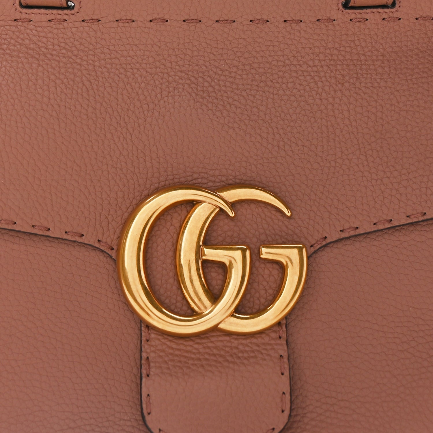 Gucci Calfskin Small GG Marmont Top Handle Bag Rosy Phard 6 of 8