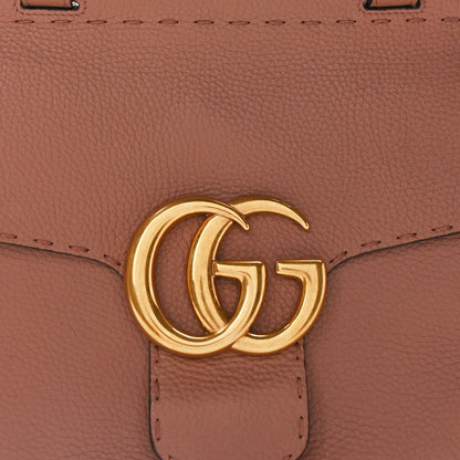 Gucci Calfskin Small GG Marmont Top Handle Bag Rosy Phard 6 of 8
