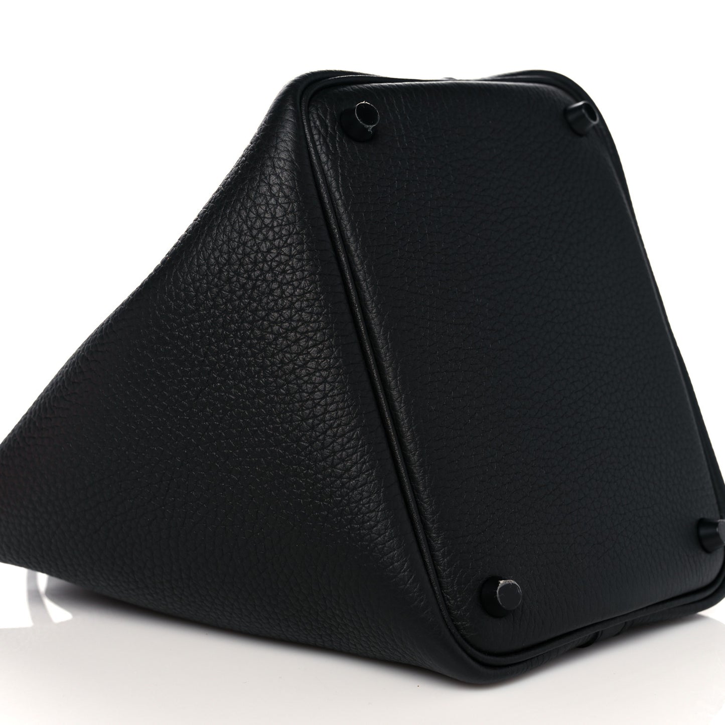 Taurillon Clemence Monochrome Picotin Lock 18 PM Black