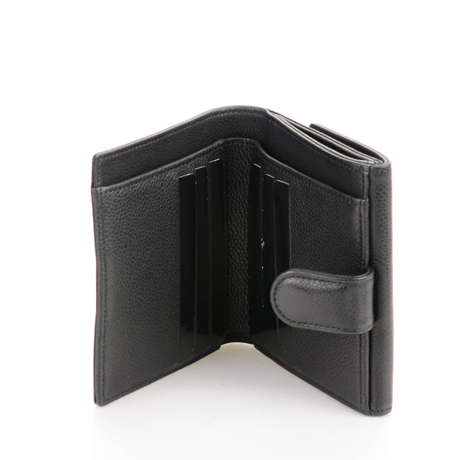 Chanel Caviar Timeless CC Compact French Wallet Black 5 of 6