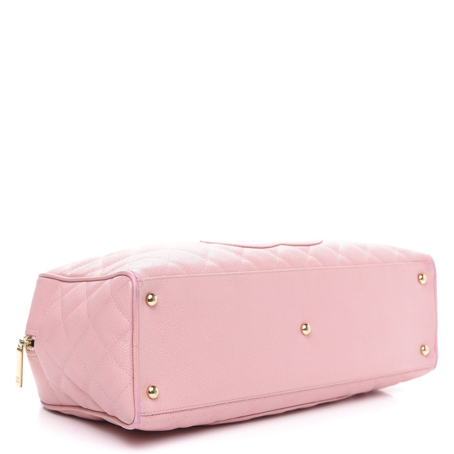 Caviar Quilted Large Bowler Pink