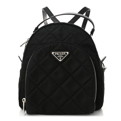 Prada Nylon Tessuto Impuntu Quilted Backpack Black 1 of 10