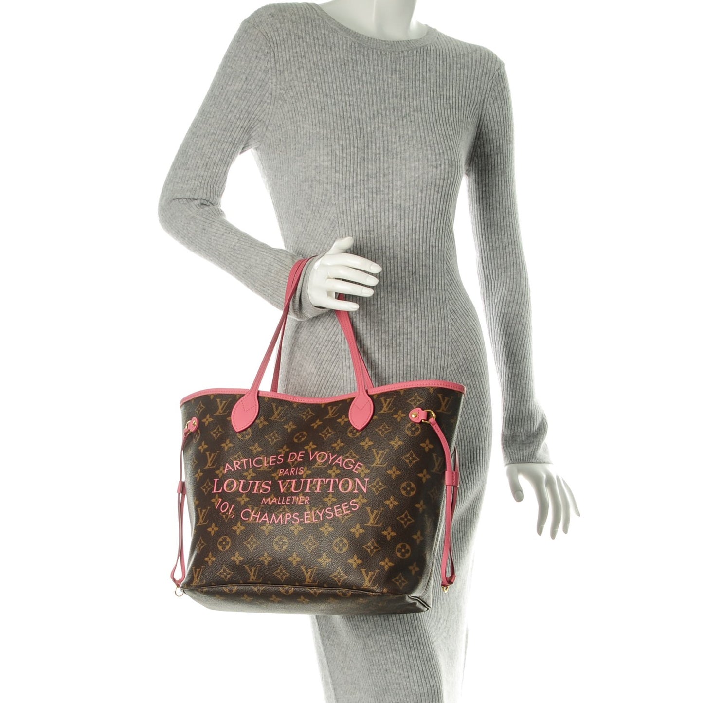 Monogram Articles de Voyage Ikat Neverfull MM Rose Velours