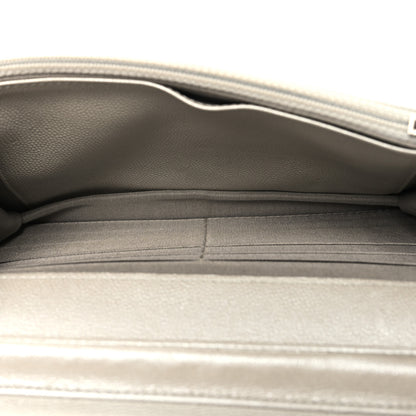 Chanel Caviar Sevruga Wallet on Chain WOC Silver 5 of 14