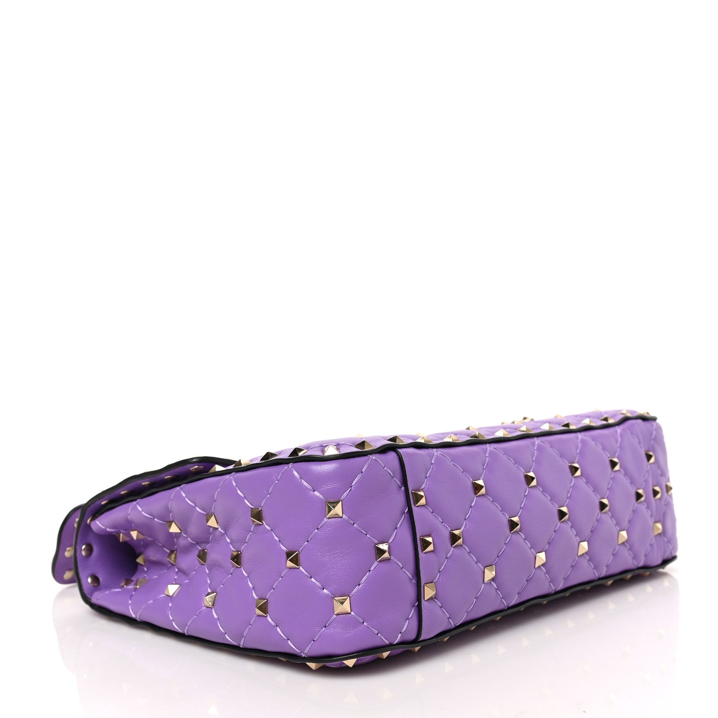 Nappa Medium Rockstud Spike Shoulder Bag Glicine