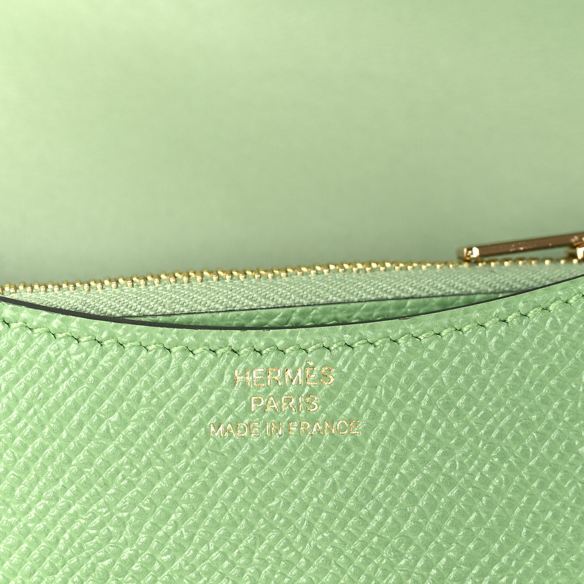 Hermes Epsom Constance Slim Wallet Vert Criquet 6 of 6