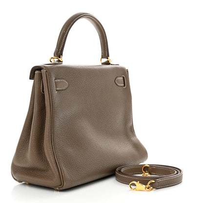 Hermes Taurillon Clemence Kelly Retourne 28 Etoupe 3 of 15