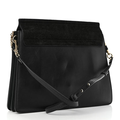 Chloe Suede Calfskin Medium Faye Shoulder Bag Black 2 of 12