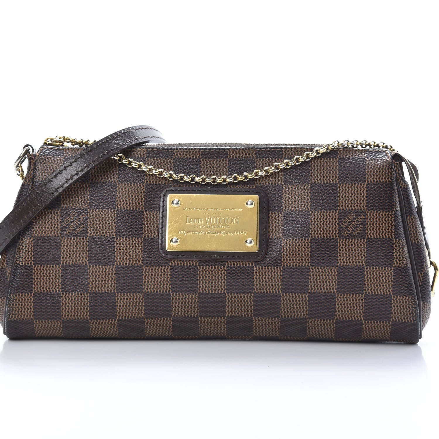 Louis Vuitton Damier Ebene Eva Clutch 8 of 10