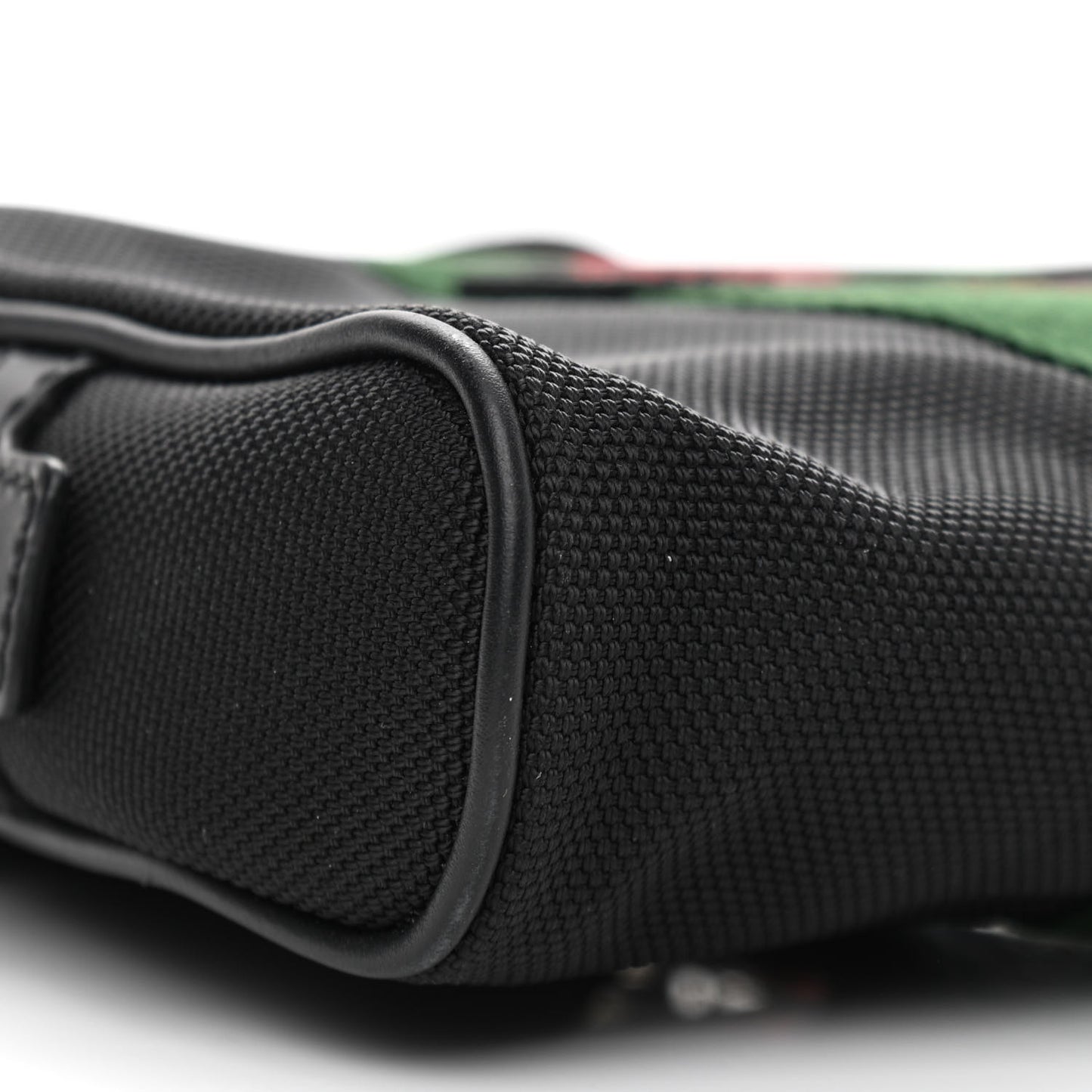 Canvas Web Slim Belt Bag Black