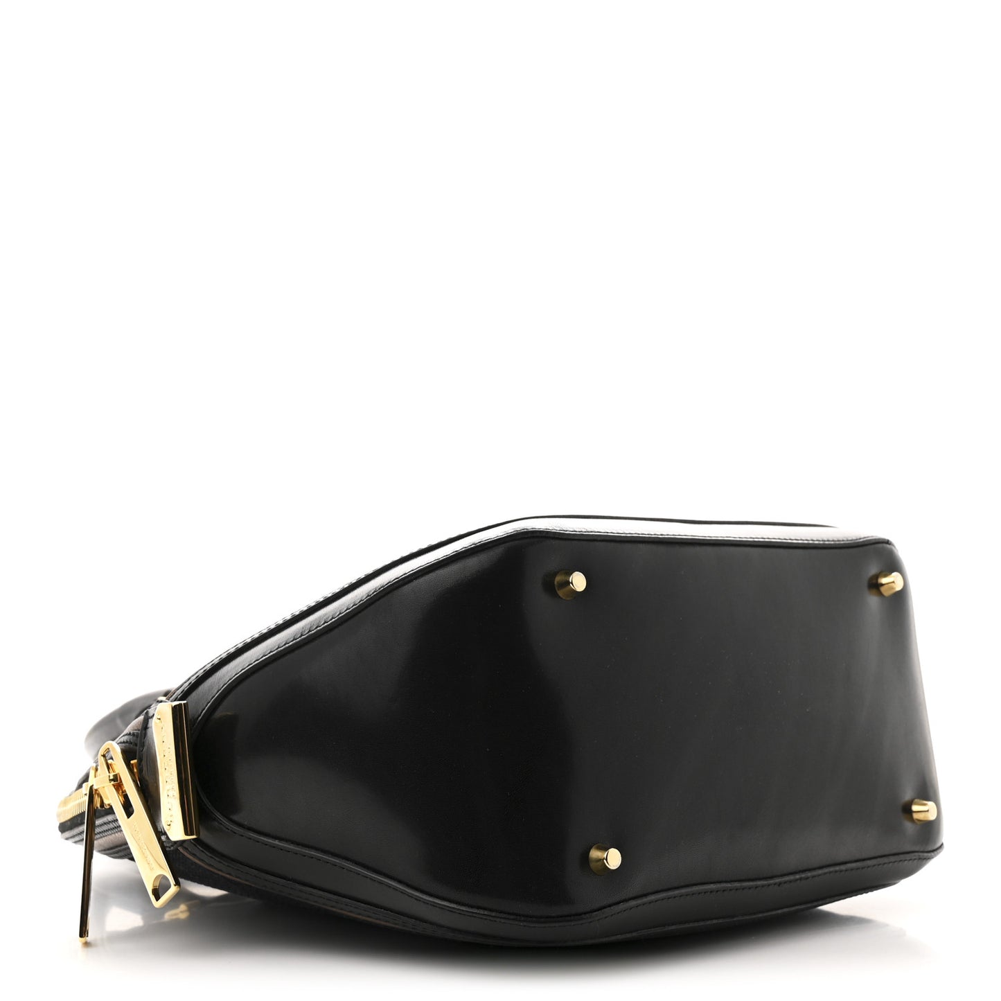 Prorsum Check Jacquard Orchard Bowling Bag Gold Black