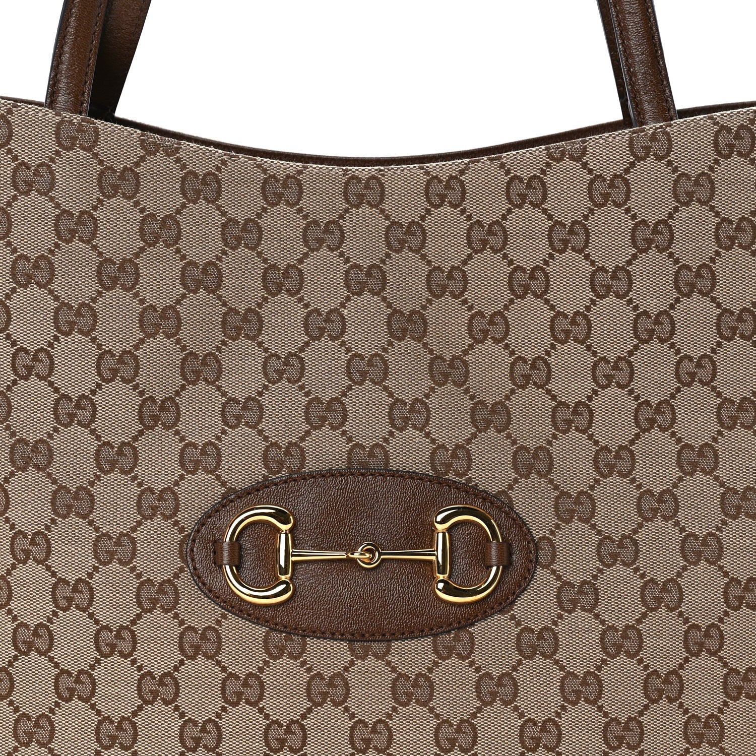 Gucci Monogram Horsebit 1955 Tote Bag Beige  Brown Sugar 6 of 8