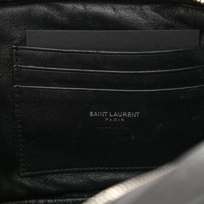 Saint Laurent Grain De Poudre Matelasse Monogram Mini Lou Camera Bag Asphalt 6 of 14