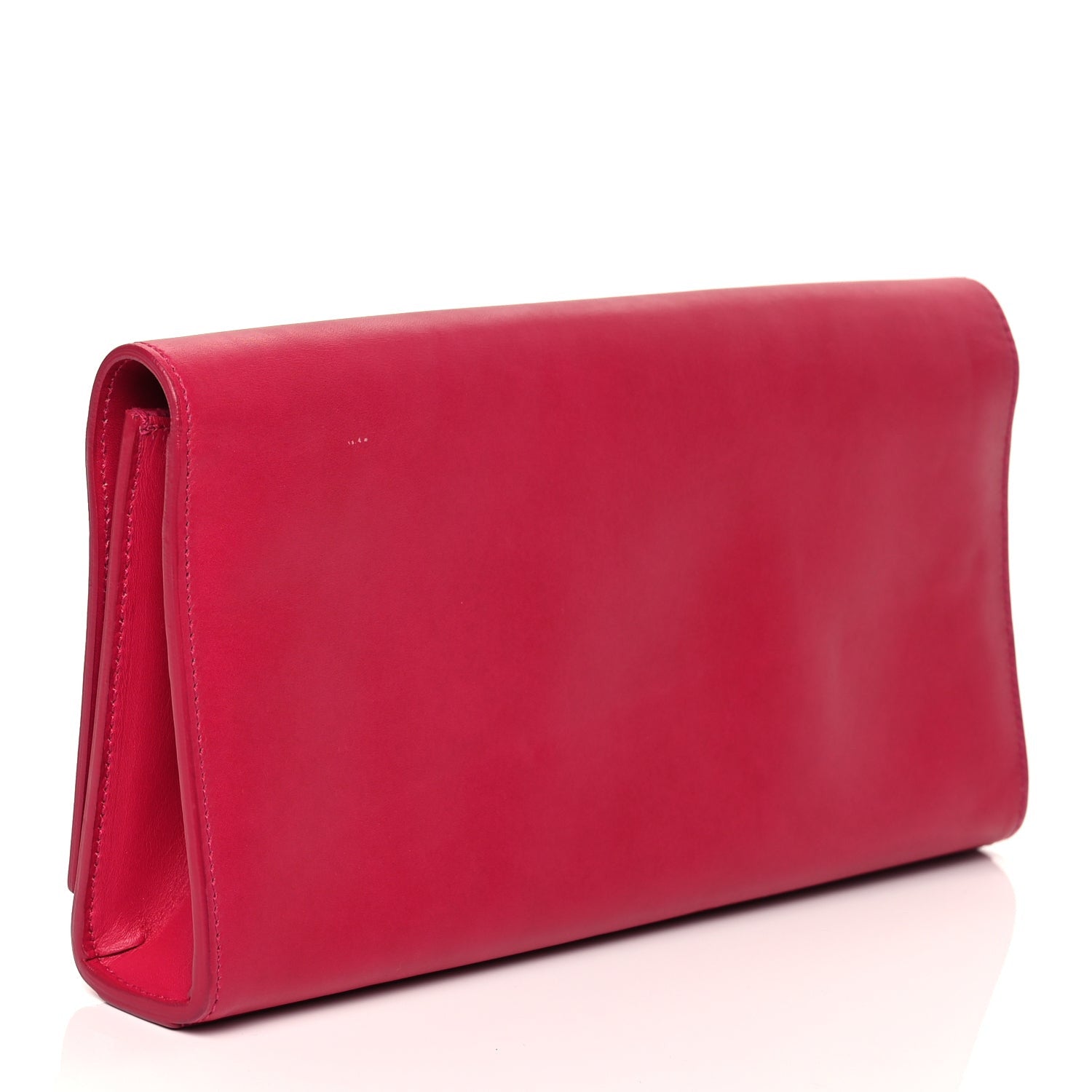 Saint Laurent Smooth Calfskin Classic Monogram Cassandre Clutch Lipstick Fuchsia 3 of 12