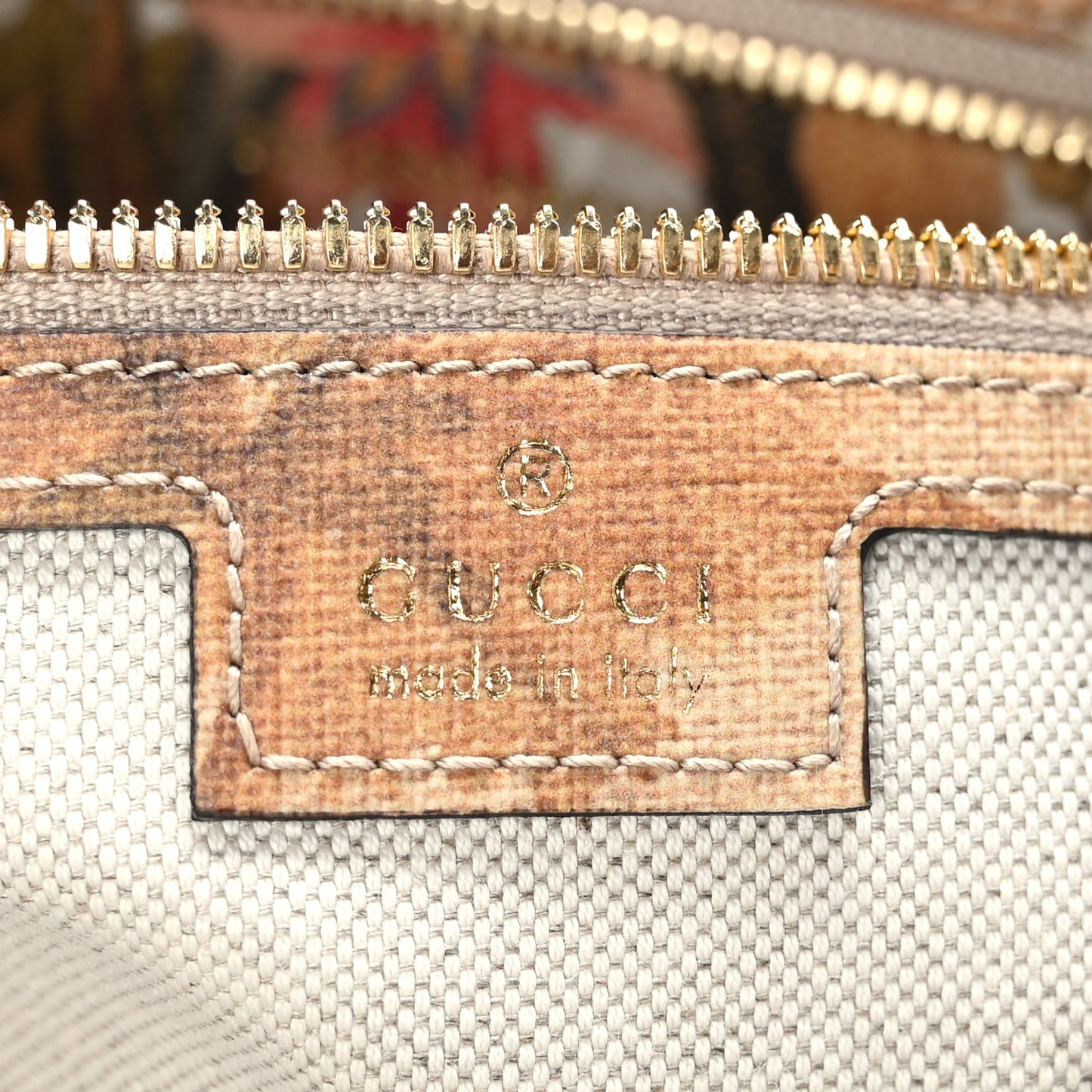 GG Supreme Monogram Water Flora Web Medium Ophidia Top Handle Duffle Bag White Multicolor