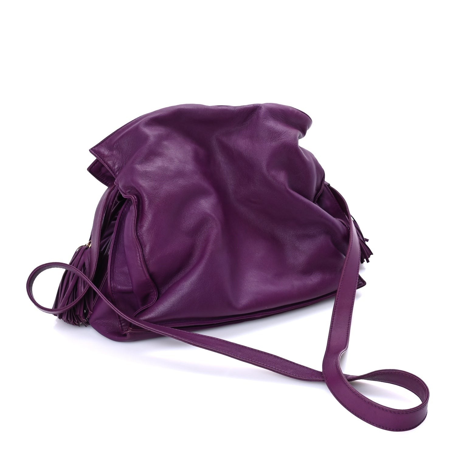 Loewe Calfskin Flamenco Shoulder Bag  Purple 2 of 8