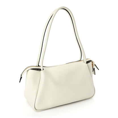 Prada Soft Calfskin Medium Darling Shoulder Bag White 2 of 8