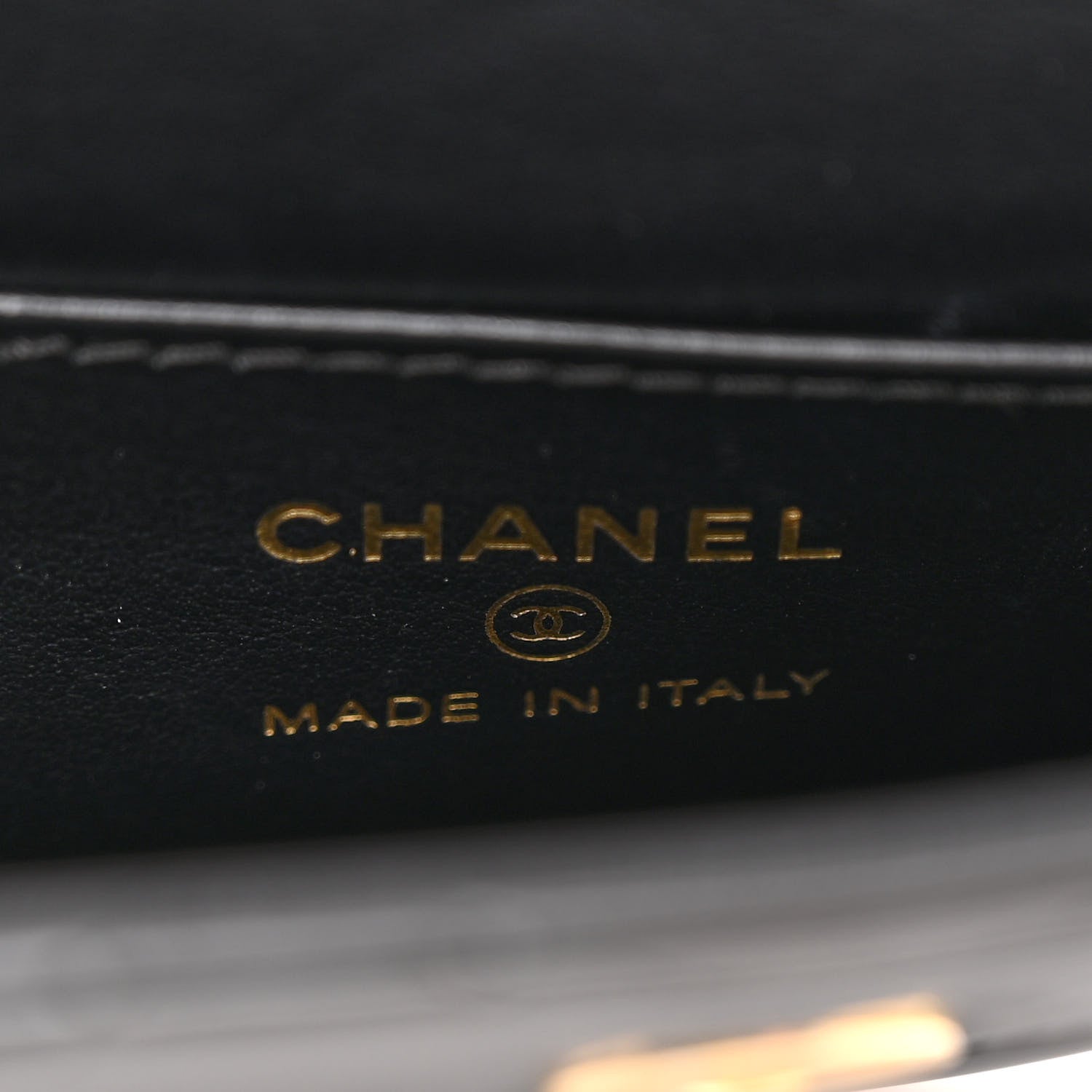 Chanel Patent Calfskin Quilted Chain Hoop Bag Black 6 of 10